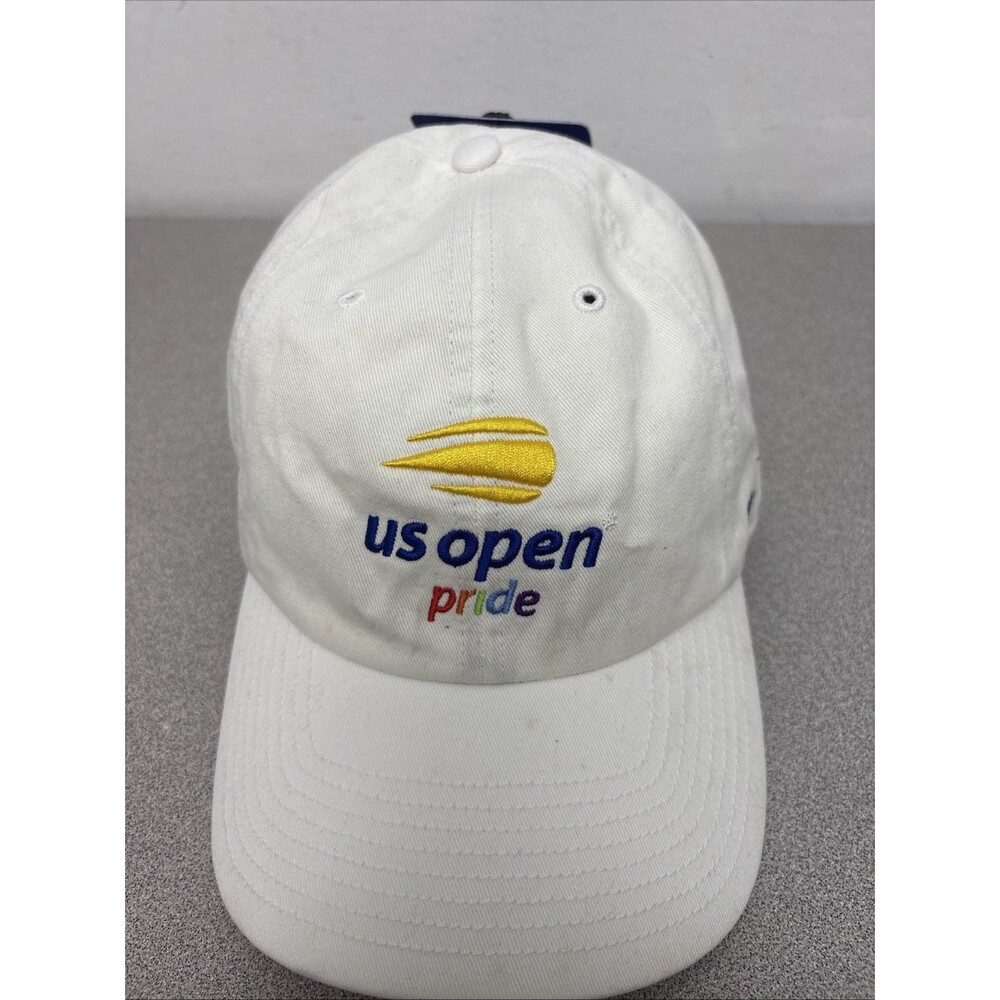 USTA PRIDE ‘47 LGBTQ+ Gay Pride Month Rainbow White Clean Up Cap, NWT